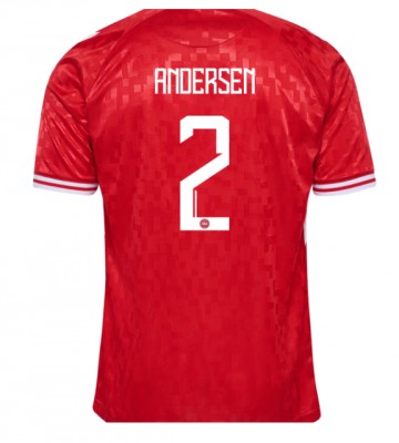 Danmark Joachim Andersen #2 Replika Hjemmebanetrøje EM 2024 Kortærmet